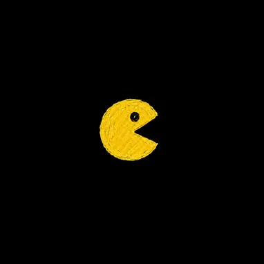 A hand-drawn Pac-Man