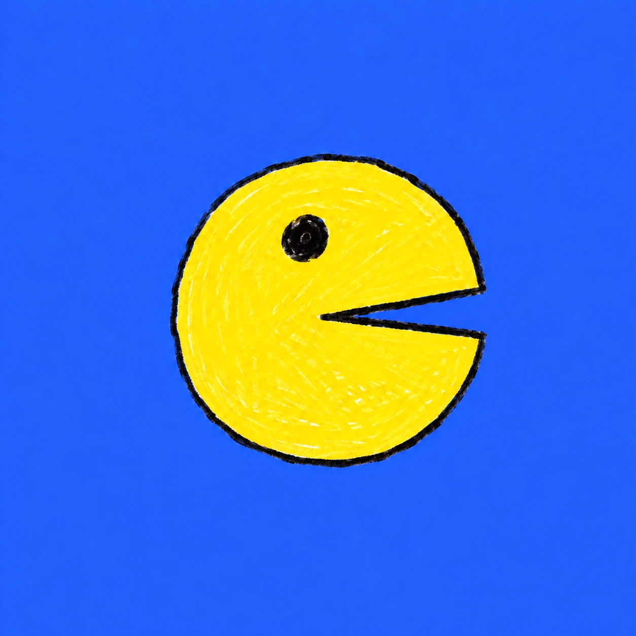 A hand-drawn Pac-Man